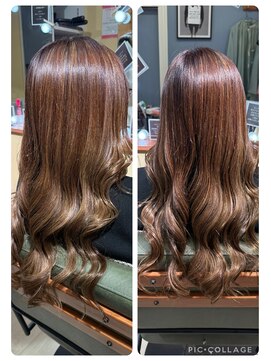 スタジオ キュー(studio q) 白髪ぼかしハイライトカラー