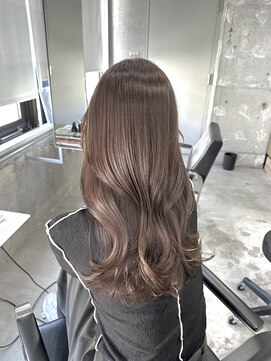 ラック(LUCK) ピンクベージュ/船橋/くすみベージュ/細めハイライト