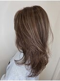 【立川　セミロングレイヤー ハイライト 30代40代50代60代◎】