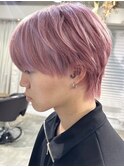ハイライトカラーミルクティーベージュレイヤーカット