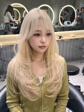 ロンドウル 熊本(Lond ulu) 韓国へア/ブリーチ/顔周りカット/ハイトーン/レイヤーカット/