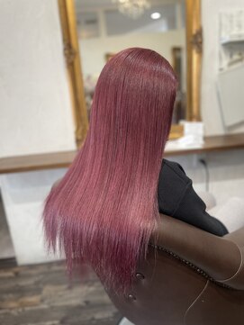 フリーク 石岡店(FREAK) 全頭ブリーチ【赤系】