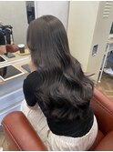 ブリーチなしダブルカラーのオリーブグレージュ