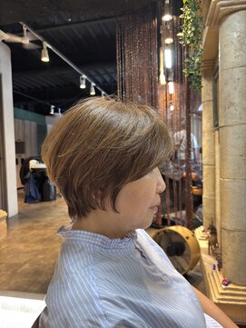 リクラウドヘアアパートメント(re:cloud hair apartment) ショートボブ　ハイライト