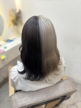 ラビス クローバー(Lovis clover) Miki ダブルカラー ツヤ髪スタイル
