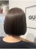 つやボブ × 柔らかブラウン