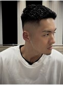 アイロンパーマ×スキンフェード×梅田