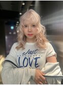 クラゲヘアー/小顔に見せるヘア/ココアベージュ/栄