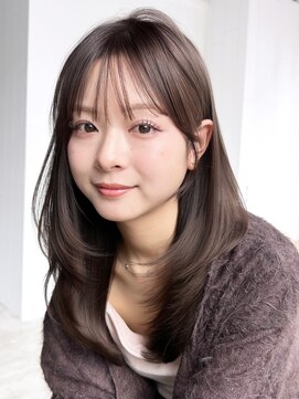 アルバム 池袋(ALBUM) グレージュロング暗めカラー韓国ヘア顔周りレイヤー_F51129