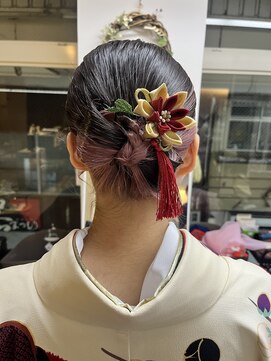 ヘアサロン ユニティ(Hair Salon Unity) アップスタイル リボン