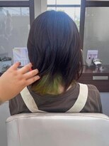 ナオシ 田原台店(nao c)&nbsp;グリーンインナーカラー×レイヤー【四條畷市】