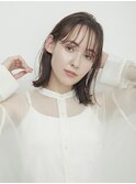切りっぱなしボブ/レイヤーカット/こなれ感/ミディアムスタイル
