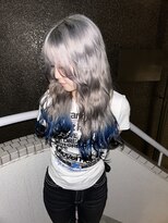 イエナ 渋谷(IENA)&nbsp;ダークブルーワンレンハイトーンカラーデザインダブルカラー1