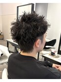 スパイキーショート/ピンパーマ/ダウンバング/藤沢美容院