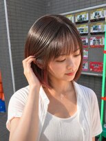 アッシュ 川崎店(Ash)&nbsp;ボブ　グラデーションカラー　ブラウン　チェリーレッド