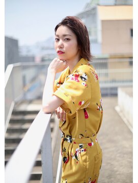 レンジシ オモテサンドウ(RENJISHI omotesando) 切りっぱなし外ハネボブ【高田百唯】