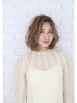 カグヤ ヘアーリンク 森小路店(華月 Hair L.I.N.C.) ハイトーンカラー×ウェーブ