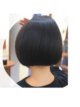 ヘアケアアンドヘアデザイン リベール(L:belle) ［黒髪系の韓国人風]タッセルカット＝重ためミニボブ/サクラマチ