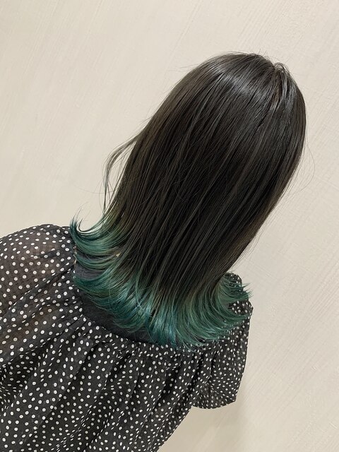 【REJOICE hair EN】カーキグレー×サワーグリーン　担当AKIRA