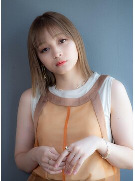 ヘアアンドメイク エジェリ(hair&make egerie) あえてストレート】切りっぱなしボブ2 グラデーション 恵比寿