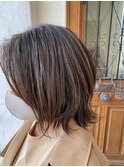 細めハイライト☆外国人風ボブルフ☆