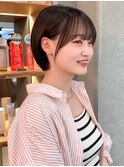 ◇小顔効果抜群 顔周りカット 丸みショートボブ 表参道