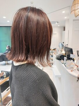 カムバイネオリーブ 溝の口店(Cam by neolive) ☆切りっぱなしボブ・ミルクティオレンジ☆メルティーカラー