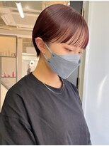 ヨーク(YOKE)&nbsp;マッシュショートボブ前髪ぱっつんくびれ丸み暖色20代30代40代