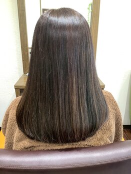 エトス(ethos)の写真/髪や頭皮に優しい天然由来の高品質なオーガニックカラー剤を使用!髪を傷めず、艶やかな仕上がりに♪