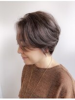 ハル ヘアラボ(HARU hair labo)&nbsp;ハイライト　グレージュショートボブ