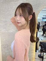 ロンドガーネット 池袋(Lond garnet)&nbsp;ミニウルフレイヤーカット顔周り前髪韓国ミディアムロング/池袋