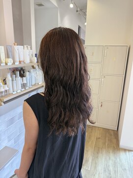 ジュエ ヘアー デザイン(Jue hair design) グレージュ×コテ巻きパーマ/カラー/デジタルパーマ/20代/ 知立
