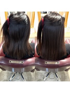 トムヘアーデザイン 楠葉店(TOM HAIR DESIGN) 艶髪/艶髪ストレート/髪質改善ストレート/縮毛矯正