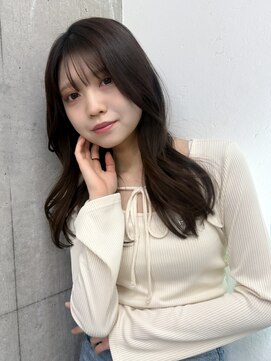 ガーデン 渋谷(GARDEN) 韓国風くびれレイヤーミディアムシースルーバングヘア