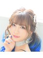 花と太陽と雨 編み込みツインテールカール。インナー青です。宣材BD