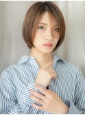 ブリーチなし12トーン小顔前下がりひし形ショートボブ20代30代X
