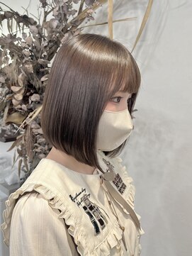 ベルム(Belme) 韓国風イメチェングレーベージュタッセルボブ似合わせカット
