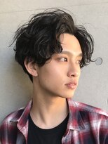 フィフス(fifth)&nbsp;かき上げヘア七三オールバックツーブロックスパイラルパーマ