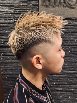 ヒロギンザ 御徒町店(HIRO GINZA) スキンフェード×ブリーチ〈理容室/メンズカット/上野御徒町〉