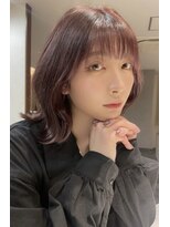 ロンドルーチェ 心斎橋(Lond luce)&nbsp;ダークアッシュ/ミディアムレイヤーカット［髪質改善/縮毛矯正］