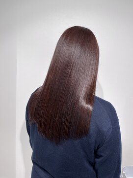 インスヘアー 梅田(INCE HAIR) 大人可愛い20代30代小顔ナチュラルロング深みワインレッド