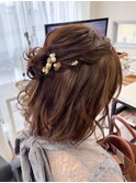 ハーフアップアレンジ