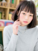 カバーヘア ブリス 大宮西口(COVER HAIR bliss) 黒髪耳かけ韓国風大人ボブでひし形シルエットc5大宮20代30代40代