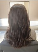 ミルクティーピンクベージュカラーくびれヘアグレージュカラー