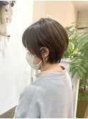 青森八戸　前下がりショートボブ　グレージュ 20代30代40代50代