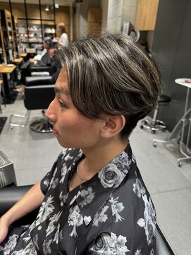 レックスヘアーインターナショナル(ReX HAIR INTERNATIONAL) 【吉元　龍一】センターパート×立体ハイライト
