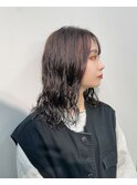 ボブパーマ/前髪パーマ/ぱっつん前髪/ミルクティーピンク