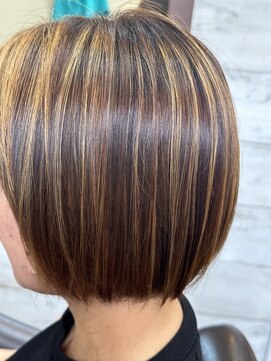 ピース 大島店(Peace) 髪質改善カラー／ショートボブ／ショートヘアー／50代／40代