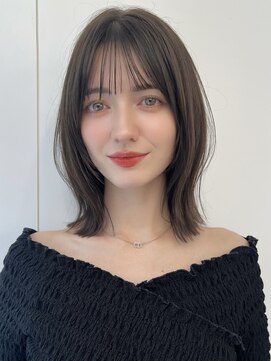 サンド ミュウ 横浜店(sand mieu) ボブディオリーブベージュ髪質改善縮毛矯正フェイスレイヤー