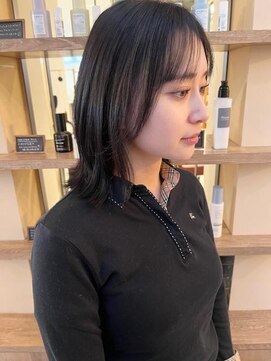 ルシュカイチマルニ(Rasca102) くびれヘア/グレージュカラー/暗髪/透明感カラー